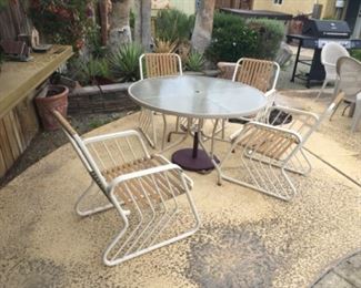 4 chairs 10 each  around table 10(rust)
