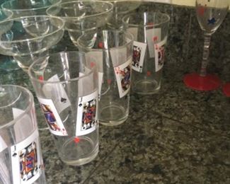 4 glasses of cards 10. All