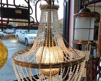 Hollywood Regency Hanging Chandelier