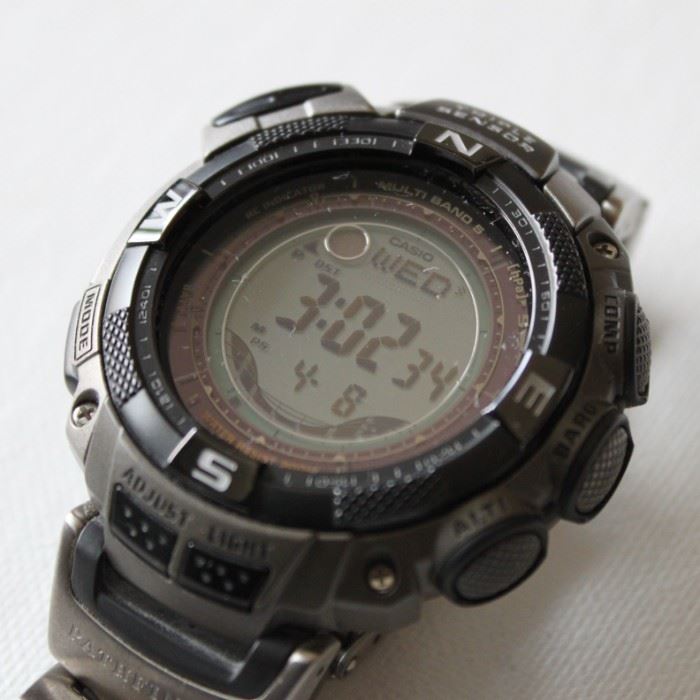 9.  $75 - Casio Pathfinder Watch - Excellent condition, runs, w/ manual
