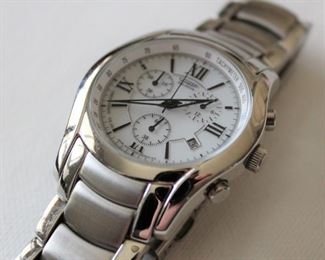 11. $80 - Citizen Eco-Drive Chronograph White Dial - Excellent condition, not running, some function