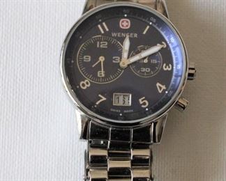 24. SOLD - Wenger Chronograph w/ Blue Dial - Excellent condition, not running