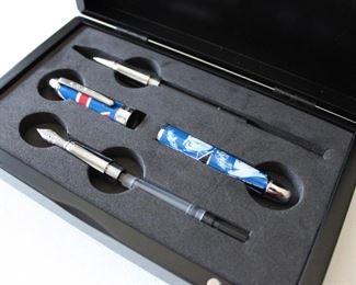 27. $80 - Acme Beatles Ballpoint and Fountain Pen Set w/ Box - Like new