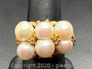 1960s Pearl Statement Ring
