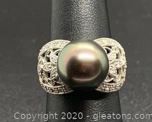 Pearl and Diamond Ring