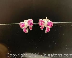 Topaz and Diamond Earrings