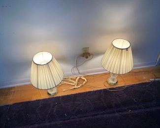 Table lamps--glass $10pr