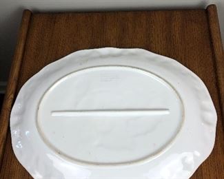 Lot 37: Portugal Ceriart Turkey Platter; 19” long x 14” wide; $6