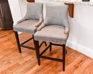 4. Pair of Upholstered Counter Stools