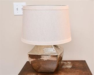 17. Silver Glazed Ceramic Lamp