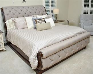 58. Mahogany Bedframe with Coverings