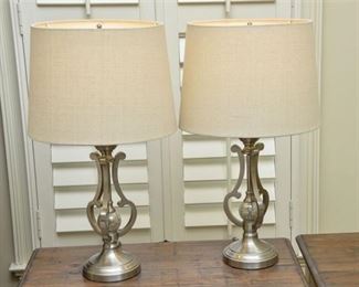 62. Pair of Metal Table Lamps