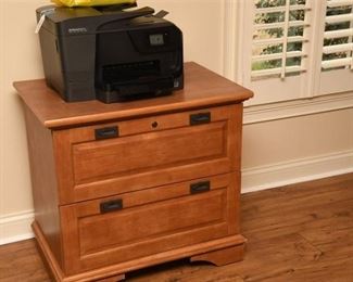 163. Wooden Two Drawer File Cabinet