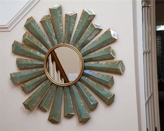 177. Decorative Sunburst Form Wall Mirror