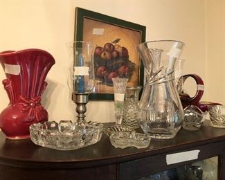 Nice glass pieces and pottery