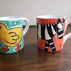 2 Vintage Starbucks child size mugs