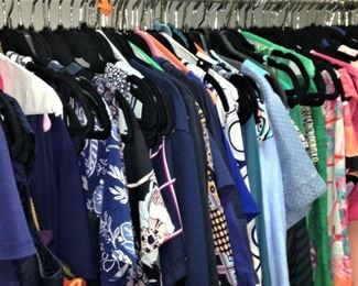 Many dresses and tops