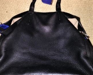 Cole Haan black leather purse (royal blue tag)
