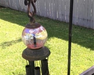 Shepard's hook; wind chimes