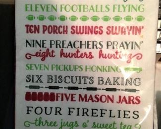"12 Days of Christmas in the South" napkins