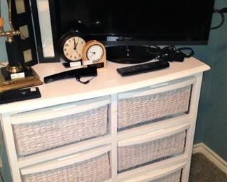 6-drawer chest; Vizio TV