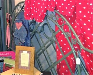 Green metal  headboard