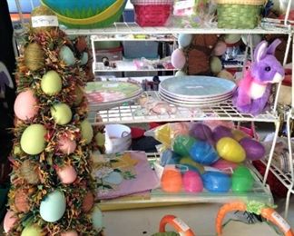 Easter eggs and plates