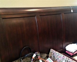 King size sleigh bed and footboard (has 2 drawers for under the mattress)