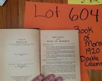 Book of Mormon 1920 Double Column edition