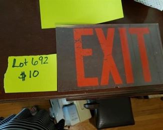 Exit sign