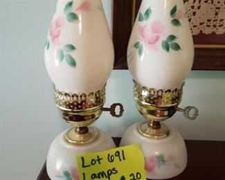 Beautiful lamps...one on right needs love