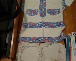 Quilted clothespin keeper, linens
