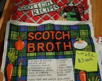 2 scotch tea towels