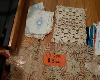 Doilies and handkerchiefs