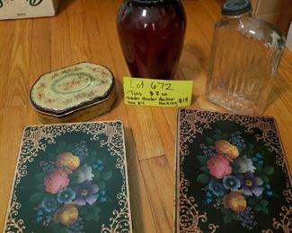 Tins
Water heater
Vase