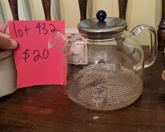 Vintage glass teapot