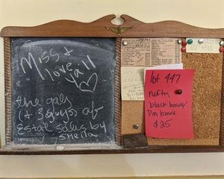 Chalk board sending love to all of you