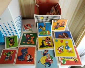 Vintage Disney disassembled Blocks made in West Germany 