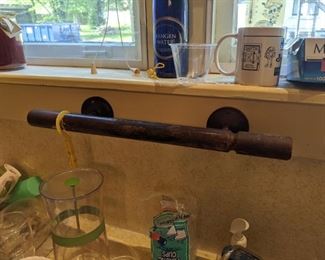 Wood rustic towel bar