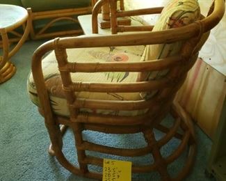 Side view vintage bamboo chair, excellent condition SOLD