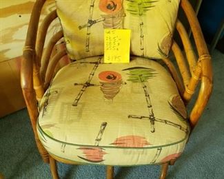 Front view vintage bamboo chairSOLD
