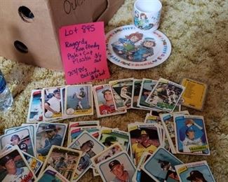 Baseball cards-$6 lot
Raggedy Ann and Andy Plastic vintage cup and plate-$6 set
