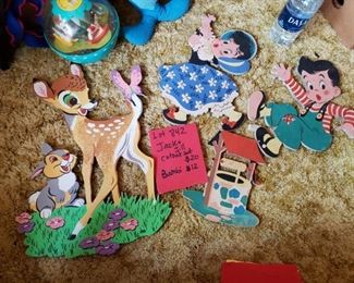 Jack and jill vintage cutouts (noticed finger peeling)
Bambi and thumper 
