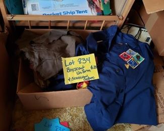 Vintage boyscout uniform 
And possible scarecrow/l costume
$25 lot