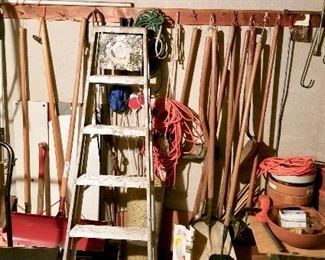 Garage - Ladder, $50 Snowblower tbd,  Planters, Assort/make offers