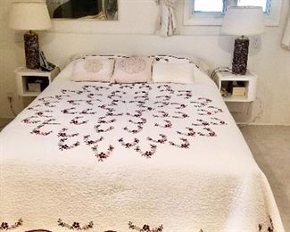 1950’s White Bedroom Furniture , $600. Queen sized Bed, 2 Dressers,   
2 Night tables. Pieces can be sold  separately. LAMPS ARE SOLD.