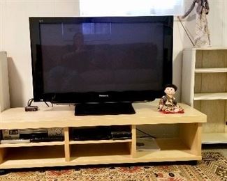 Vintage Maple TV Stand, $125                                                                         42" Panasonic Flat Screen TV, $75