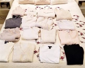 More Sweaters, mostly Cashmere, size M, $10-25 ea