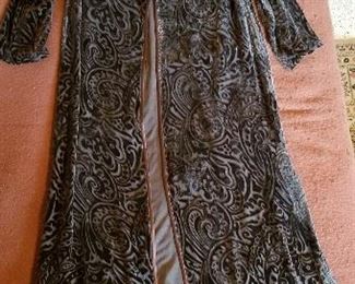 Elegant  Vintage Coat-dress, Velvet & Lace, Jeremy Spencer