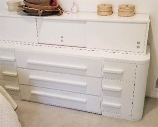 White Dresser & Cabinet, 1950's